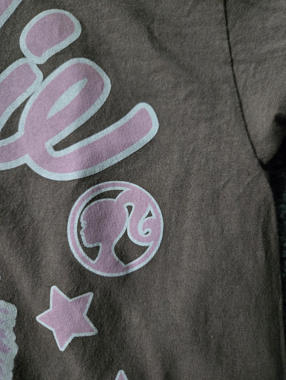 Barbie Brown Tee with Pink Graphic and Blue Jeans - Picture 5 of 7